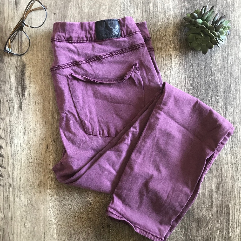 American Eagle Red Jeggings